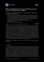 Effects of Different Farrowing and Rearing Systems on Post-Weaning Stress in Piglets