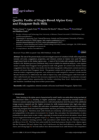 Quality profile of single-breed Alpine Grey and Pinzgauer bulk milk