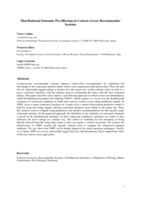Distributional semantic pre-filtering in context-aware recommender systems