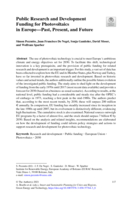 Public Research and Development Funding for Photovoltaics in Europe—Past, Present, and Future