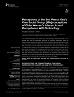 Perceptions of the self versus one’s own social group: (Mis)conceptions of older women’s interest in and competence with technology