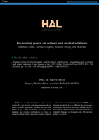 Grounding power on actions and mental attitudes