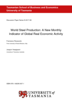 World steel production: A new monthly indicator of global real economic activity