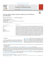 Class size effects in higher education: Differences across STEM and non-STEM fields