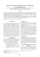 Design and Development of the MERLIN Learner Corpus Platform