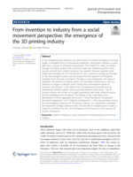 From Invention to Industry from a social movement perspective: The emergence of the 3D Printing Industry