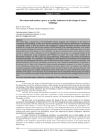 Movement and outdoor spaces as quality indicators in the design of school buildings