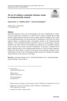 The art of crafting a systematic literature review in entrepreneurship research