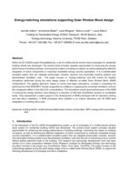 Energy-matching simulations supporting Solar Window Block design