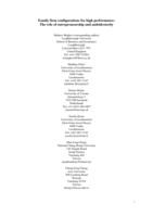 Family Firm Configurations for High Performance: The Role of Entrepreneurship and Ambidexterity