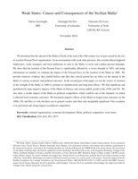 Weak states: Causes and consequences of the sicilian mafia