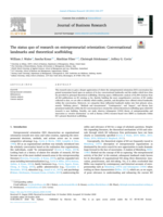 The Status Quo of Research on Entrepreneurial Orientation: Conversational Landmarks and Theoretical Scaffolding