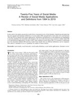 Twenty-Five Years of Social Media: A Review of Social Media Applications and Definitions from 1994 to 2019