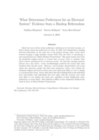 What determines preferences for an electoral system? Evidence from a binding referendum