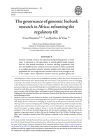 The governance of genomic biobank research in Africa: Reframing the regulatory tilt
