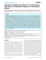 Algorithmic Modeling Quantifies the Complementary Contribution of Metabolic Inhibitions to Gemcitabine Efficacy