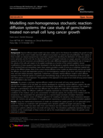 Modelling non-homogeneous stochastic reaction-diffusion systems: The case study of gemcitabine-treated non-small cell lung cancer growth