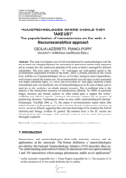 “Nanotechnologies: Where Should They Take Us?” The popularization of nanosciences on the web: A discourse analytical approach