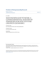 Many roads lead to Rome: A configurational analysis of strategies for new venture creation (summary)