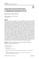Primary Physical Science for Student Teachers at Kindergarten and Primary School Levels: Part II—Implementation and Evaluation of a Course