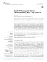 Control Theory and Cancer Chemotherapy: How They Interact