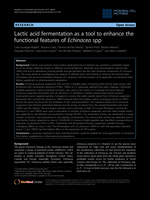 Lactic acid fermentation as a tool to enhance the functional features of Echinacea spp