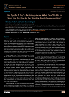 ‘An Apple A Day’… Is Going Away. What Can We Do to Stop the Decline in Per Capita Apple Consumption?