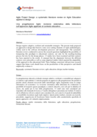Agile Project Design: a systematic literature review on Agile Education applied to design