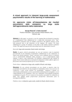 A mixed approach to interpret large-scale assessment psychometric results of the learning of mathematics = Un approccio misto all’interpretazione dei risultati psicometrici delle valutazioni su larga scala dell’apprendimento della matematica