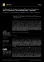 Mechatronic Re-Design of a Manual Assembly Workstation into a Collaborative One for Wire Harness Assemblies