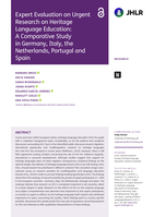 Expert Evaluation on Urgent Research on Heritage Language Education: A Comparative Study in Germany, Italy, the Netherlands, Portugal and Spain