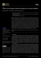 Safety-Aware Optimal Attitude Pointing for Low-Thrust Satellites