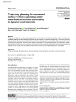 Trajectory planning for unmanned surface vehicles operating under wave-induced motion uncertainty in dynamic environments