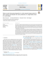 Water-to-water heat pump integration in a solar seasonal storage system for space heating and domestic hot water production of a single-family house in a cold climate