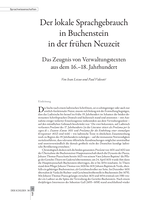 Der lokale Sprachgebrauch in Buchenstein in der frühen Neuzeit. Das Zeugnis von Verwaltungstexten aus dem 16.-18. Jahrhundert