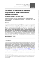 The Effects of the Universal Metering Programme on Water Consumption, Welfare and Equity