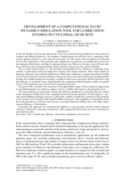 Development of a computational fluid dynamics simulation tool for lubrication studies on cycloidal gear sets