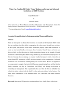 When Can Families Fill Voids? Firms’ Reliance on Formal and Informal Institutions in R&D Decisions