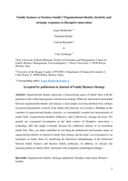 Family business or business family? Organizational identity elasticity and strategic responses to disruptive innovation