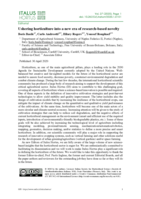 Ushering horticulture into a new era of research-based novelty
