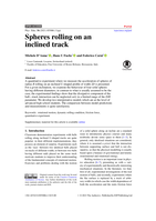 Spheres rolling on an inclined track