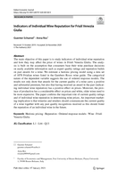 Indicators of Individual Wine Reputation for Friuli Venezia Giulia