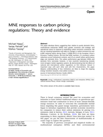 MNE Responses to Carbon Pricing Regulations: Theory and Evidence