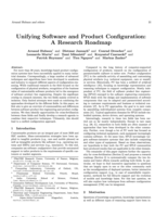Unifying Software, Product Configuration: A Research Roadmap