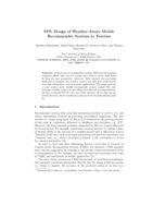 STS: Design of Weather-Aware Mobile Recommender Systems in Tourism