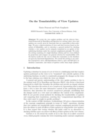 On the Translatability of View Updates