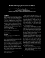 MAGIK: Managing completeness of data