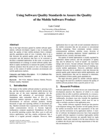 Using software quality standards to assure the quality of the mobile software product