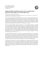 Sediment mobility and bedload transport rates in a high-elevation glacier-fed stream (Saldur river, Eastern Italian Alps)