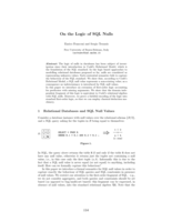 On the logic of SQL nulls